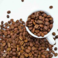 Café du Rwanda, gamme Gakenke Greengo, BIO Grain de Sail zoom grains tasse