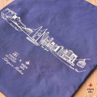 Tote-bage sac en toile bleu marine - Grain de Sail x Tissage de l'Ouest - zoom 5