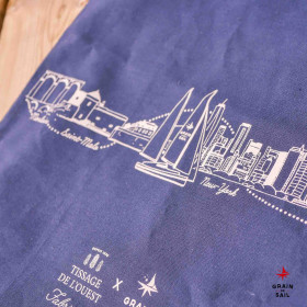 Tote-bage sac en toile bleu marine - Grain de Sail x Tissage de l'Ouest - zoom 3