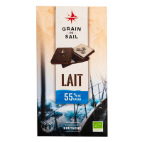 Tablette de chocolat au lait Intense 55% de cacao - BIO - Grain de Sail - packaging - recto