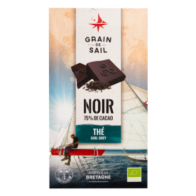 Tablette de chocolat noir Thé Earl Grey BIO - Grain de Sail - packaging - recto