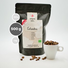 Café de Colombie bio Excelso - Pur Arabica - BIO - 500 g - Grain de Sail