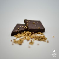 Tablette de chocolat noir sésame torréfié - Grain de Sail - BIO - carrés