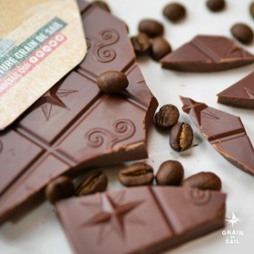 Tablette de chocolat au Lait et café - BIO - Grain de Sail - ambiance