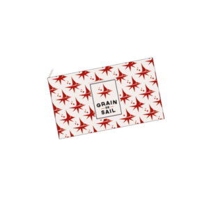 Pochette tissu - Grain de Sail x Tissages de l'Ouest - Rouge et beige