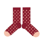 Chaussettes bordeaux et saumon - Tissage de L'ouest et Grain de Sail