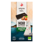 Tablette de chocolat noir noisettes torréfiées - BIO - Grain de Sail - packaging - recto