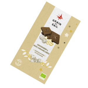Noir, noix caramélisées et gingembre confit