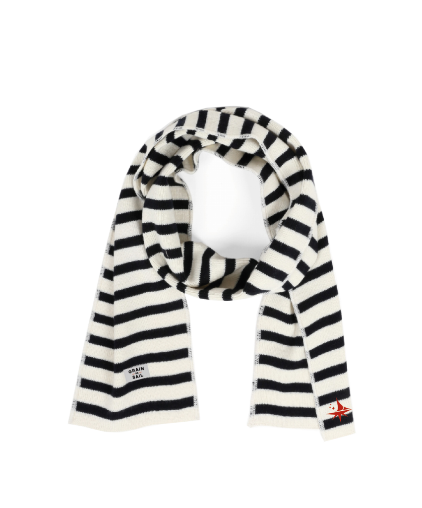 Écharpe marine rayures