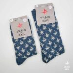 Chaussettes gris et bleu marine - Tissage de L'ouest et Grain de Sail - V2