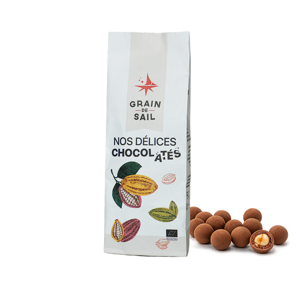 Sachet de Noisettes caramélisées enrobées 180G - Sans fond