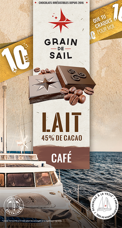 Tablette Lait Café - Bandeau 10 ans