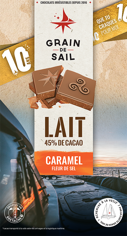 Tablette Lait Caramel - Bandeau 10 ans