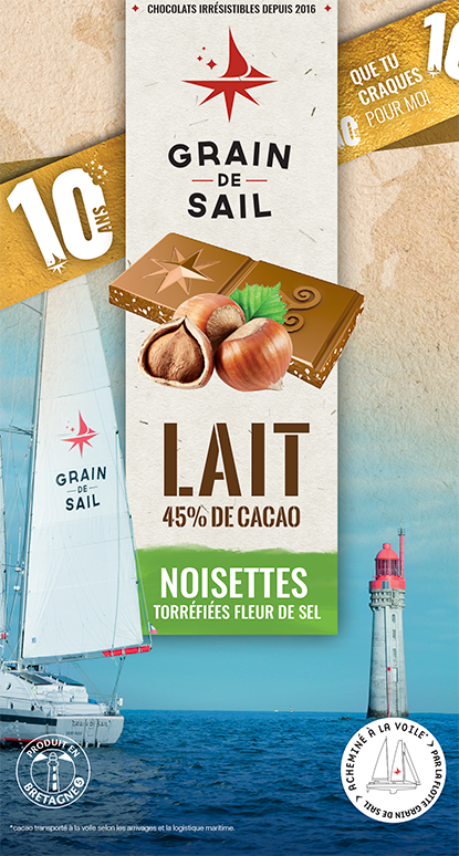 Tablette Lait Noisettes - Bandeau 10 ans