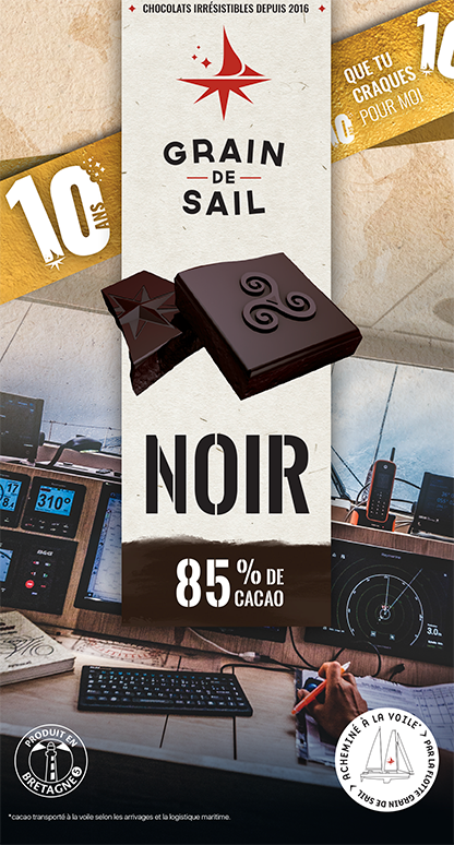 Tablette Noir 85% - Bandeau 10 ans