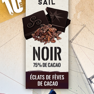 Tablette Noir Éclats de Fèves - Bandeau 10 ans