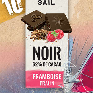 Tablette Noir Framboise Pralin - Bandeau 10 ans