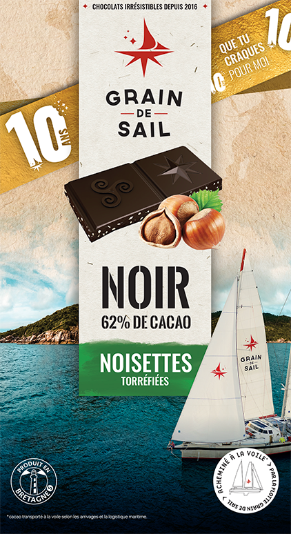 Tablette Noir Noisettes - Bandeau 10 ans