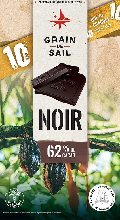 Tablette Noir 62% - Bandeau 10 ans