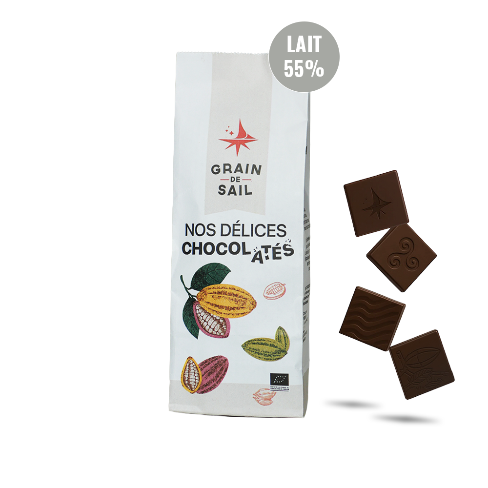 Sachet de Napolitains Lait 55 - 180G - Sans fond